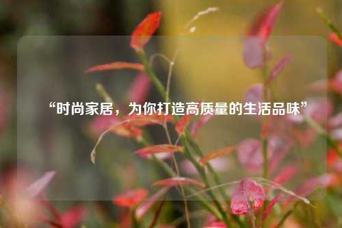 “時(shí)尚家居，為你打造高質(zhì)量的生活品味”